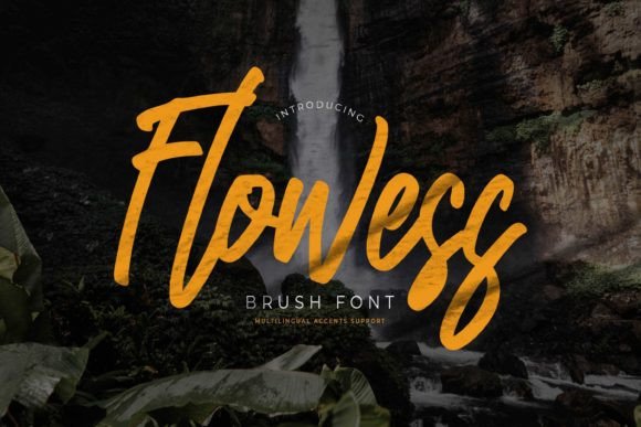 Flowess Font: Handwritten Brush Script for Creative Projects