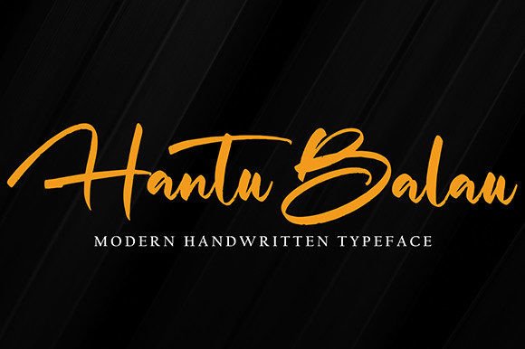 Hantu Balau Font: Elegant Script for Editorial Design