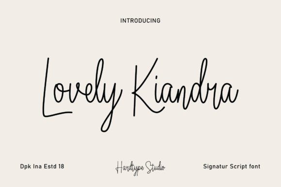 Lovely Kiandra: A Font for Creative Branding
