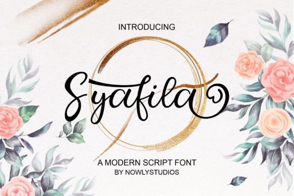 Syafila: A Flowing Script Font for Elegant Design